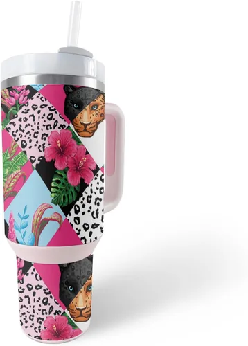 Vista 28 de MightySkins Skin - Vaso de vinilo compatible con Stanley The Quencher H2.0 FlowState de 40 onzas, vaca marrón, protectora, duradera y única, fácil