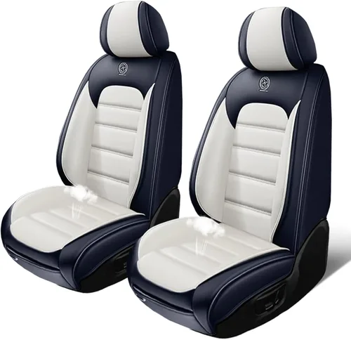 Vista 14 de Fundas de asiento para GMC Canyon 2004-2024, 2 fundas de asiento de automóvil de cuero, fundas protectoras de asiento impermeables, fundas