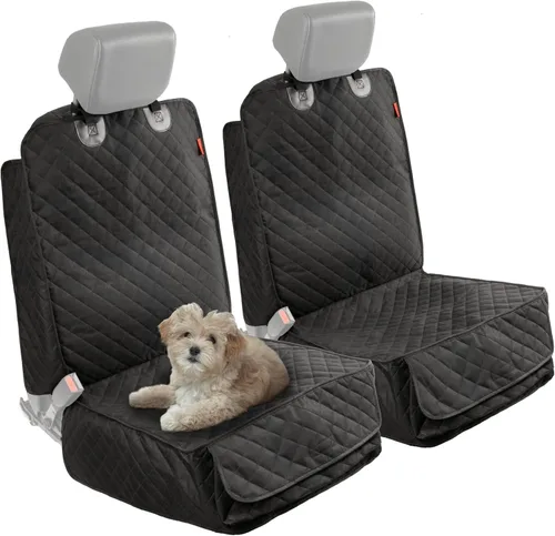 Vista 10 de Lusso Gear Funda de asiento de coche para perro, impermeable, antideslizante, protector de asiento trasero de automóvil, funda de asiento trasero