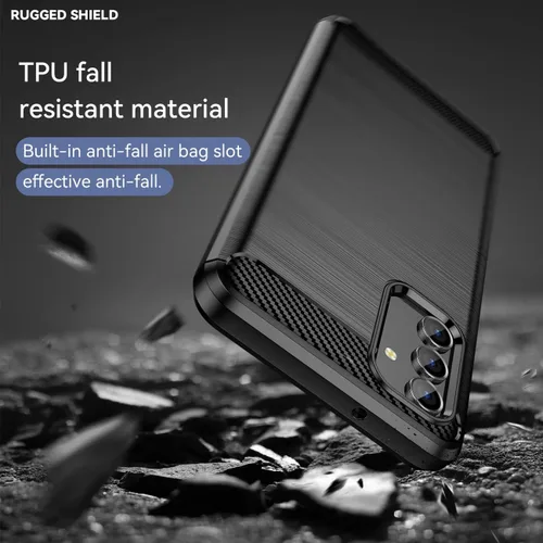 Vista 7 de Funda de teléfono para Galaxy A13 4G, Samsung A13 5G SM-A135U SM-A135M, funda de fibra de carbono a prueba de golpes, resistente a los arañazos