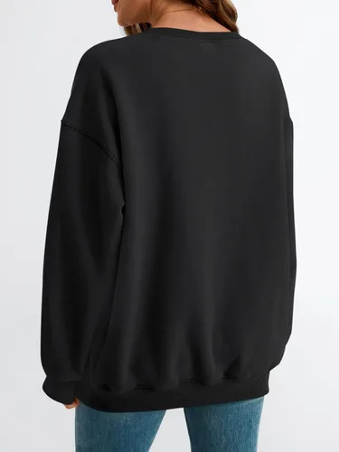 Vista 74 de EFAN Sudaderas de gran tamaño con cuello redondo Y2K para mujer, sudaderas con capucha para otoño, moda 2025, ropa para adolescentes y niñas, lindo