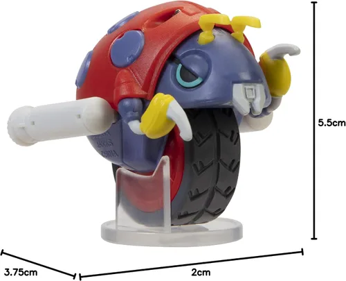 Vista 10 de Sonic The Hedgehog Figura de acción de 2.5 pulgadas Moto Bug juguete coleccionable