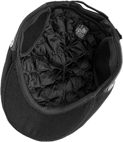 Vista 7 de Sombrero de Newsboy para hombre con orejeras plana Ivy Cap Cabbie Driving Winter Hat