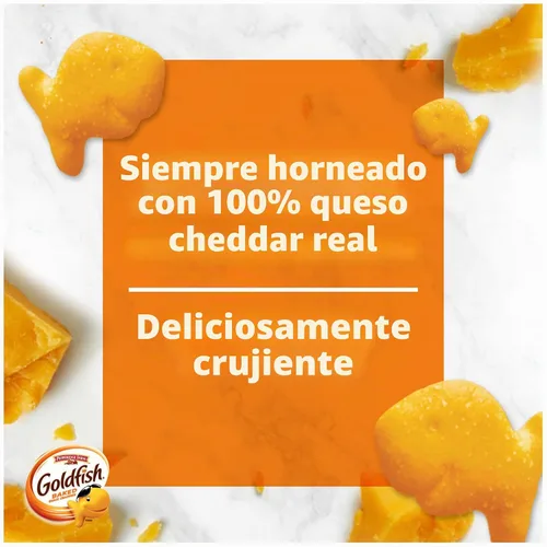 Vista 5 de Goldfish Colors Cheddar Crackers, paquete de aperitivos, 0.9 onzas, bandeja de paquete múltiple de 9 CT