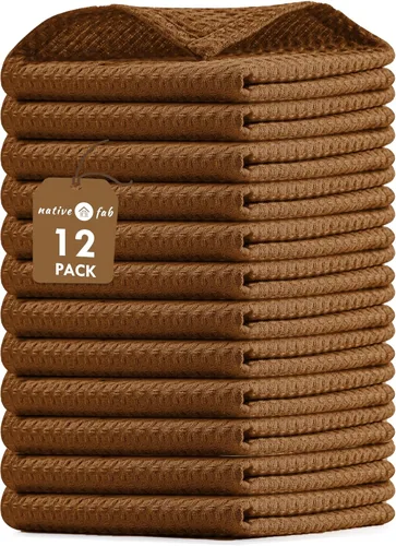 Vista 26 de Native Fab Juego de 8 toallas de cocina y paños de cocina, absorbentes, duraderos, de secado rápido para limpiar, cocinar, hornear, ideal