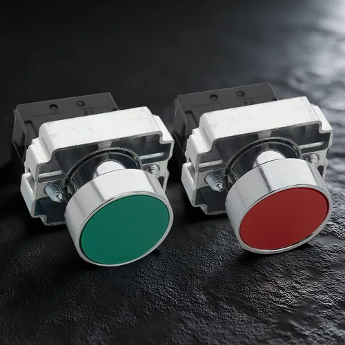 Vista 7 de Interruptor de botón momentáneo con cabeza plana, encendido/apagado, botón de parada de inicio de reinicio automático para uso doméstico e