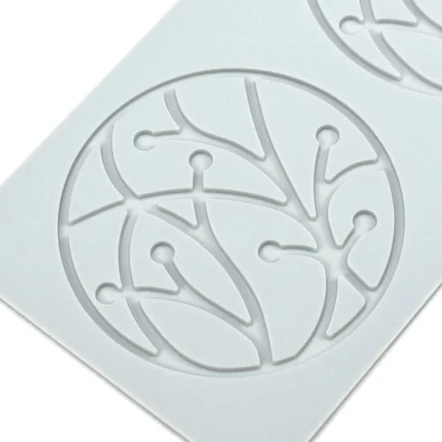Vista 9 de Molde de encaje de hojas huecas 3D, molde de encaje de silicona con formas de flores de múltiples hojas para decoración de pasteles, tapete