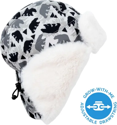 Vista 7 de JAN & JUL Sombrero de trampero Cozy-Dry Sombrero de invierno ajustable Grow-with-Me para bebé