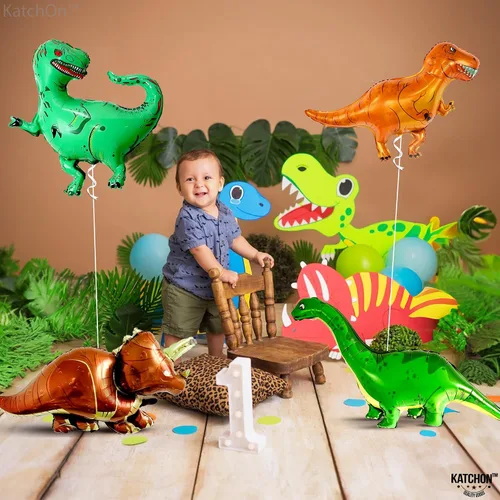 Vista 5 de KatchOn Juego de globos gigantes de dinosaurio, 51 pulgadas, 4 unidades, decoración para múltiples ocasiones