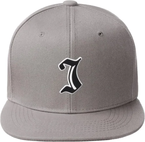 Vista 929 de Daxton Gorra clásica con visera de billete plano con letras del alfabeto inglés antiguo de la A a la Z