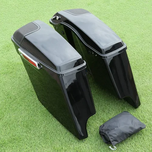 Vista 13 de TCT-MOTORPARTS Alforjas rígidas extendidas de 5 pulgadas x 7 pulgadas para bocinas Harley 2014-2024 Touring Road King, Road Glide, Street Glide