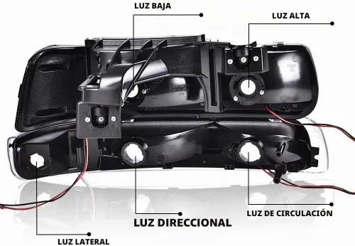 Vista 8 de PIT66 Conjunto de faros LED compatible con Chevy Silverado 1999-2002 / 2000-2006 Tahoe Suburban faros delanteros lente transparente, carcasa negra