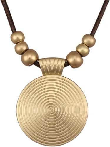 Vista 46 de Jeilwiy Collar de cuero para mujer, collar funky, gargantilla de cuerda con colgante, joyería de estilo bohemio