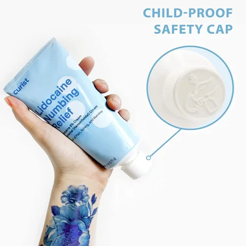 Vista 3 de Curist Crema de lidocaína al 5% de máxima fuerza OTC para alivio del dolor tópico OTC – 12 onzas (paquete de 2) tubo XL 5 % crema adormecedora