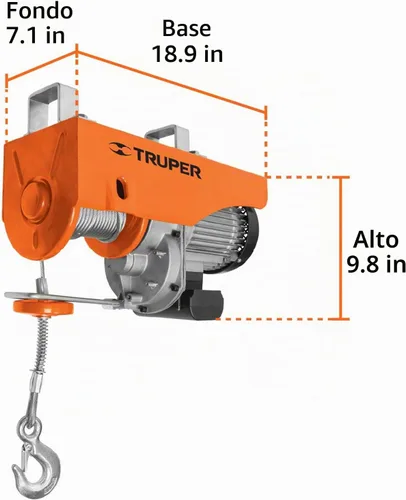 Vista 3 de TRUPER Polipasto eléctrico de 1 tonelada POLE-1000