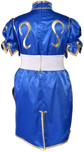 Vista 7 de miccostumes Disfraz de caza para mujer Cosplay Cheongsam con cintura y tocado