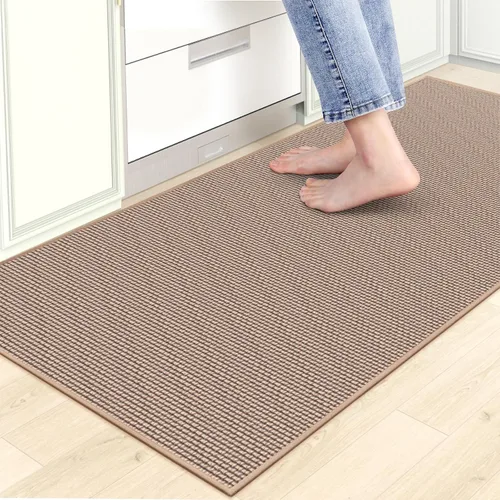Vista 8 de Tapetes de cocina para piso, alfombra de cocina, antideslizante, lavable, absorbente para delante del fregadero, entrada, pasillo, tapete de puerta