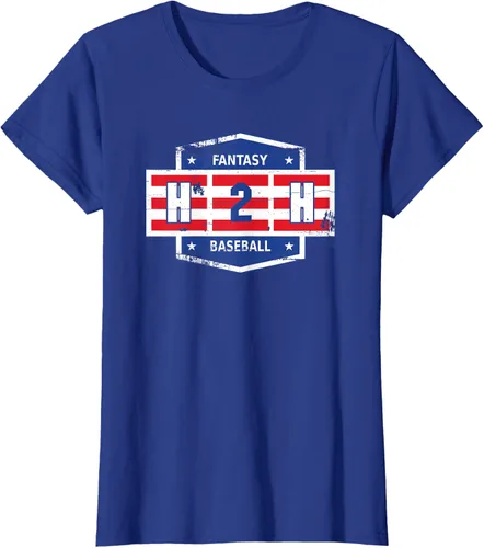 Vista 8 de H2H Fantasy orgullo americano de béisbol playera Azul Marino