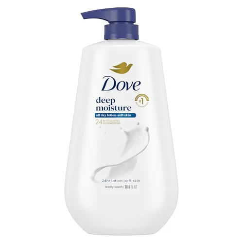 Vista 8 de Dove Gel de baño con bomba con nutridores naturales para la piel, piel suave al instante y nutrición duradera, limpiador de humedad profunda elimina