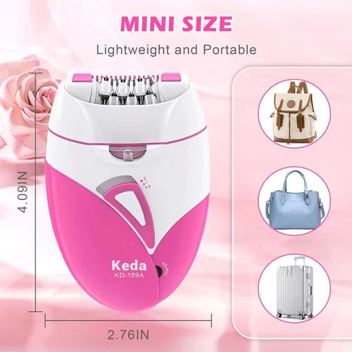 Vista 5 de Depiladora para mujeres, depiladora de piel glabrousa de deslizamiento suave con 2 velocidades y luz LED, depilación facial eléctrica adecuada