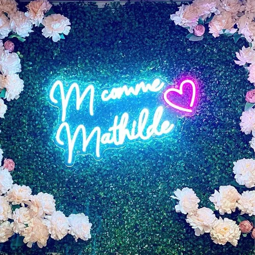 Vista 14 de Letrero de neón personalizado para boda, Binager personalizable con nombre de neón, decoración de letrero de luz regulable/RGB, personalizado