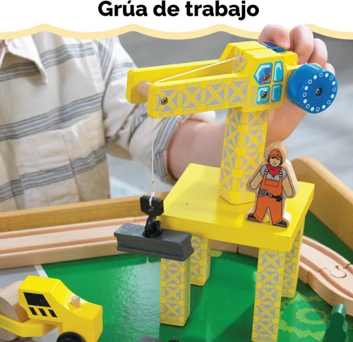 Vista 8 de KidKraft, Mesa y Set de Tren de cataratas