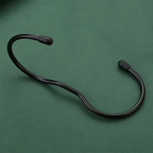 Vista 6 de 12 ganchos de metal en forma de S de 90 grados, ganchos en ángulo de giro para bolsos, jeans, plantas, macetas, sartenes, tazas, toallas y bolsas