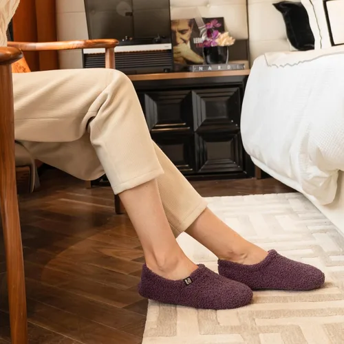 Vista 2 de RockDove - Pantuflas de vellón de estilo cerrado para mujer, ideales para interiores