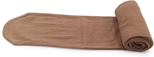Vista 2 de DANCEYOU Medias ligeramente brillantes con pies para niñas y mujeres, tamaño brillante, tostada en tono de piel para disfraz, baile y vestimenta