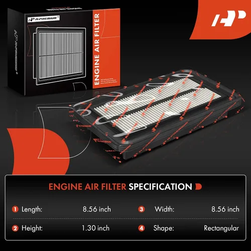 Vista 2 de A-Premium Filtro de aire de motor de 2 piezas compatible con el modelo Subaru - Impreza (2008-2016), Legacy(2005-2019), Outback (2005-2019)