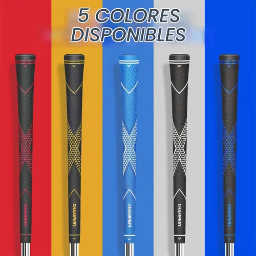 Vista 7 de CHAMPKEY Premium Rubber Golf Grips 13 Pack High Traction Golf Club Grips Choose Between Grip with 15 Tapes and Grip with All Kits Azul/Negro