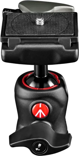 Vista 3 de Manfrotto Cabezal de bola central 490, para trípodes de cámara, cabezal de bola fluida para trípodes ergonómicos y funcionales, estabilizador