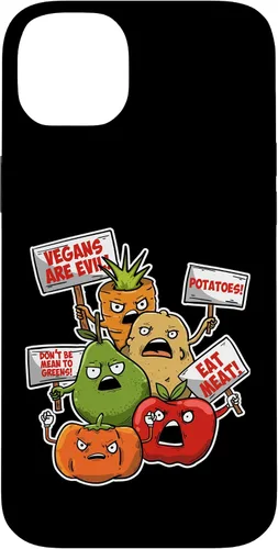 Vista 15 de iPhone 16 Veggie Protest Funny Sayings Vegetable Puns Vegan Jokes Gift Case