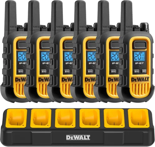 Vista 13 de DEWALT DXFRS300 - Walkie talkies resistentes de 1 vatio, impermeable, resistente a los golpes, largo alcance y radio bidireccional recargable