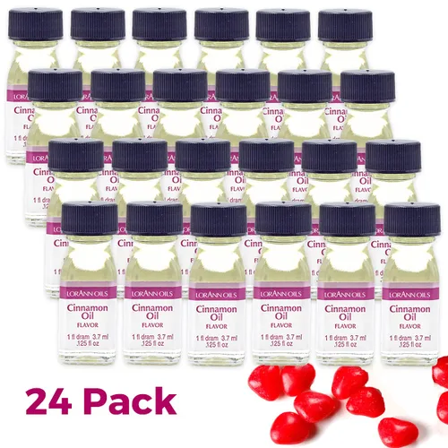 Vista 2 de LorAnn - Aceite de canela sabor SS, 1 botella de dram (0.0125 onzas líquidas - 0.1 fl oz), paquete de 24