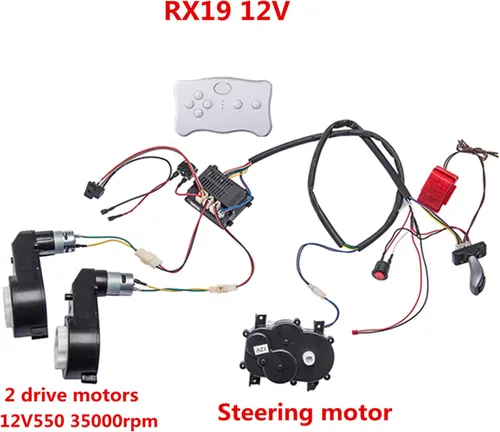 Vista 2 de Juego completo de arnés modificado para niños de 12 V, juego completo de cables de placa de circuito de control remoto, caja de cambios, utilizado