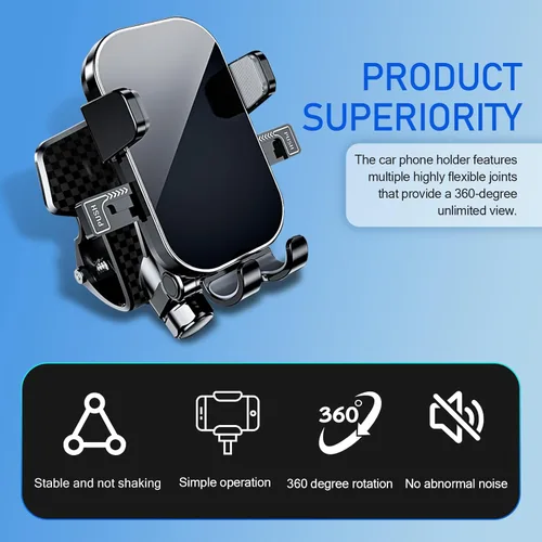 Vista 4 de Soporte universal para teléfono de automóvil, soporte de teléfono celular para salpicadero para tu automóvil, giratorio de 360 grados
