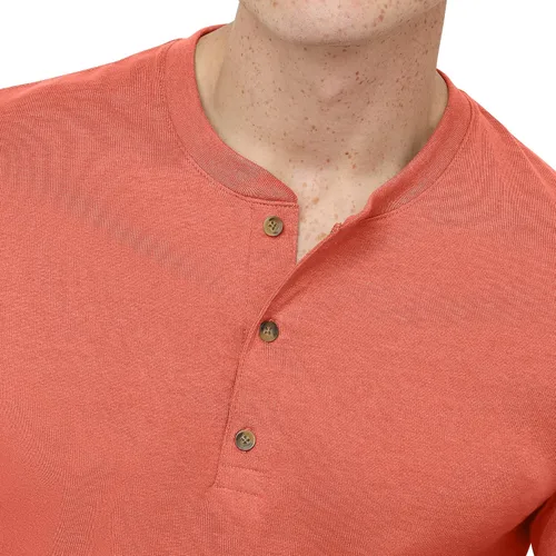 Vista 4 de Hanes Originals - Camiseta Henley de algodón de manga larga para hombre