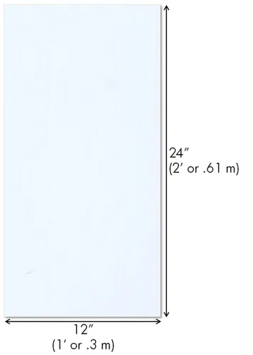 Vista 2 de Hoja de polietileno (HDPE) - 12x24 - Blanco (.125)