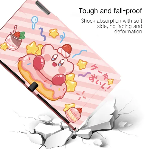 Vista 3 de PERFECTSIGHT Protective Case Compatible with Nintendo Switch OLED Anti-Scratch Shockproof Slim Cover Case for NS Switch and Joy-Con, Cute Hard