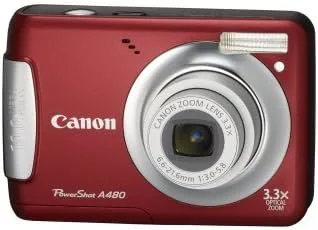Vista 3 de Canon PowerShot A480 - Cámara digital de 10 MP con zoom óptico de 3.3X y LCD de 2.5 pulgadas (rojo oscuro) (renovado)