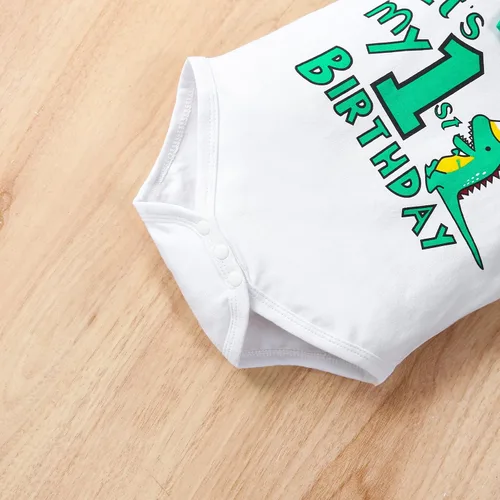 Vista 5 de Conjunto de pantalones y tirantes para bebé niño de un primer cumpleaños