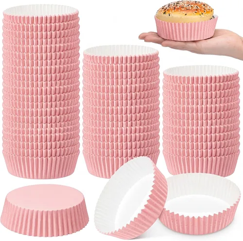 Vista 14 de Uiifan Moldes Desechables Redondos para Cupcakes, Moldes de Papel para Hornear, Envolturas de Cupcake, Papel para Cupcake Apto para Microondas