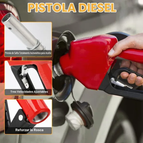 Vista 5 de Kit de bomba de transferencia de combustible diésel de 12 V CC, bomba de transferencia de diésel eléctrica autocebante de flujo de 10 GPM, kit