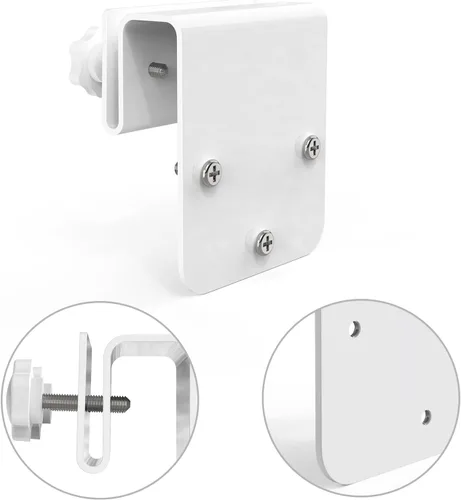 Vista 3 de Soporte de montaje de canalón compatible con Eufy Security SoloCam S340/SoloCam E30/E42, cámara de seguridad solar (1 unidad-blanco)