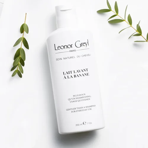 Vista 4 de Leonor Greyl Paris - Lait Lavant a La Banane - Champú suave para uso diario - Champú purificador natural para el cuidado del cabello fino y flaco
