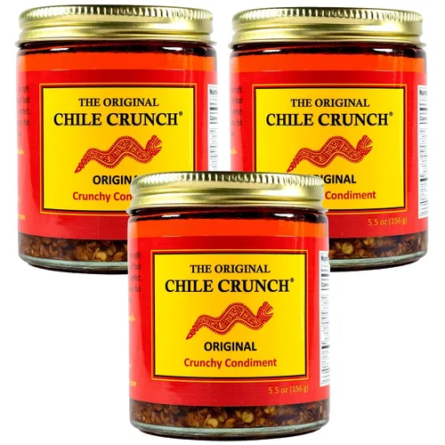 Vista 18 de CHILE CRUNCH - Condimento Crujiente Picante de Chipotle - Chiles Asados Totalmente Naturales, Salsa Crujiente de Ajo y Cebolla - Vegano, Sin Gluten