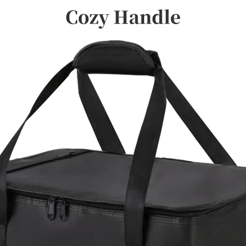 Vista 8 de Bodaon Bolsa aislante para cazuela, se adapta a platos de horno de 9 x 13 y 11 x 15 pulgadas con tapa, portadores de cazuela para alimentos Negro