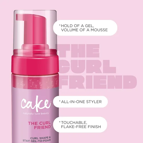 Vista 10 de Cake Beauty - Moldeador de rizos de gel a espuma, The Curl Friend – Gel definidor de rizos de alta sujeción, protección para el encrespamiento