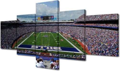 Vista 64 de TUMOVO Allegiant Stadium Arte de Lienzo para Pared de Sala de Estar Equipo de Fútbol Americano Pintura Moderna Nevada Las Vegas Cuadro Deportivo